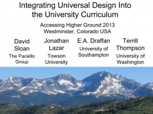 Integrating Universal Design Into the University Curriculum